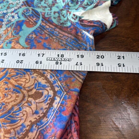 Appropriate Behavior Women's Size Large Shirt/Top Short Sleeve V-Neck Multicolor - Picture 7 of 7